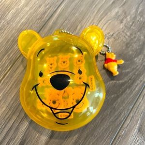 Rare Japan Winnie the Pooh plastic case and sticker